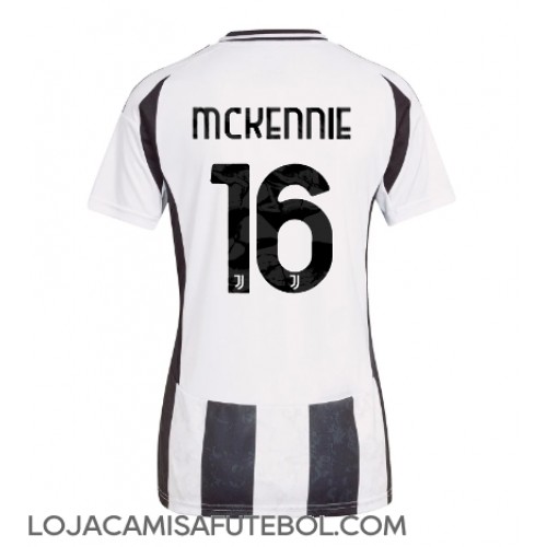 Camisa de Futebol Juventus Weston McKennie #16 Equipamento Principal Mulheres 2024-25 Manga Curta